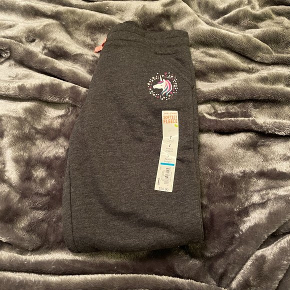 Kohl's Jumping Bean Unicorn Fleece Joggers, Size 7 - Picture 2 of 3